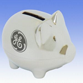 Small Chrome Piggy Bank (Shiny Silver) - screened